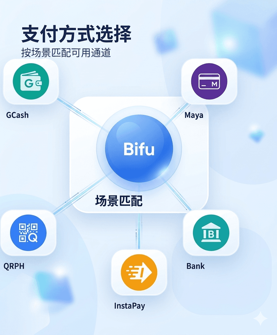 菲律宾支付方式选择示意图